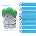 Baby Teething Mittens Soothing Pain Relief Teether with Non-Scratch Button Fastener / Travel Bag 3-12 months Babies Shower Gifts Mitt Silicone Toys by MaBaby (Mint Green)