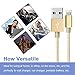 Aonsen iPhone Cable, 3Pack 10FT Nylon Braided Lightning Cable USB iPhone Charger for iPhone 7,6s,6,6 Plus,5,5s,SE,iPad Air,Mini,iPod(EarthGold)