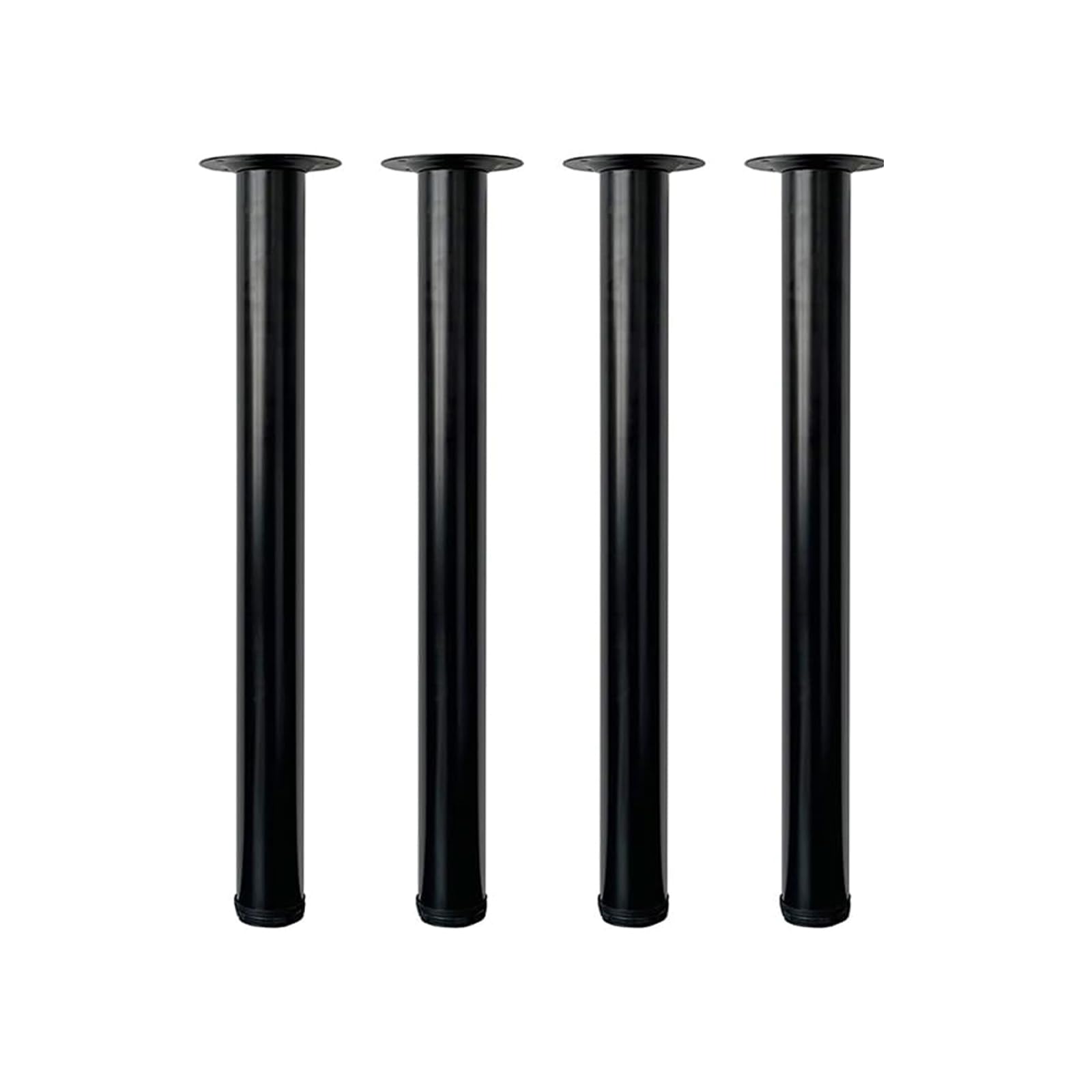 Jahof Adjustable Table Legs 60 cm, Metal Furniture Legs for Coffee Table, Ø50mm, Set of 4, (60cm, Black)