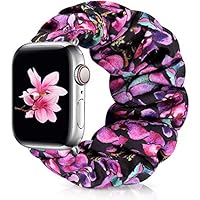 ShuYo Scrunchie Elastic Watch Band Wrist Bracelet for Apple Watch Band 38mm 40mm/42mm 44mm, Soft Elastic Wristbands…