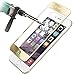 iphone 6s plus screen protector,Yoyamo 3D Full Cover High Definition Round Angle Crystal Clear High Response Hard Tempered-Glass Screen Protector for Apple iPhone 6 plus and 6s plus (Gold)