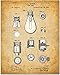 Edison Bulb Base - 11x14 Unframed Patent Print - Makes a Great Gift Under $15 for Electricians and Engineers