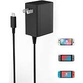 Charger for Nintendo Switch,39w AC Power Nintendo Supply Adapter 15V 2.6A Fast Charging,with 6.6FT USB C Cord Compatible with Nintendo Switch Lite/LITE/OLED,Support TV Dock/Phones