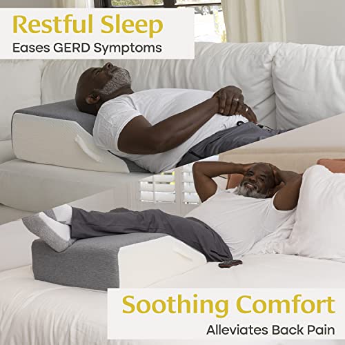 HOME BY MSP Leg Elevation Pillow for Swelling with 2 Washable Covers