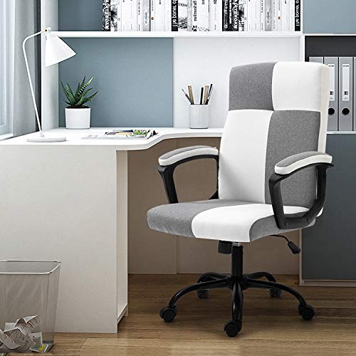 KERMS MidBack Ergonomic Office Fabric Chair Executive Computer Desk