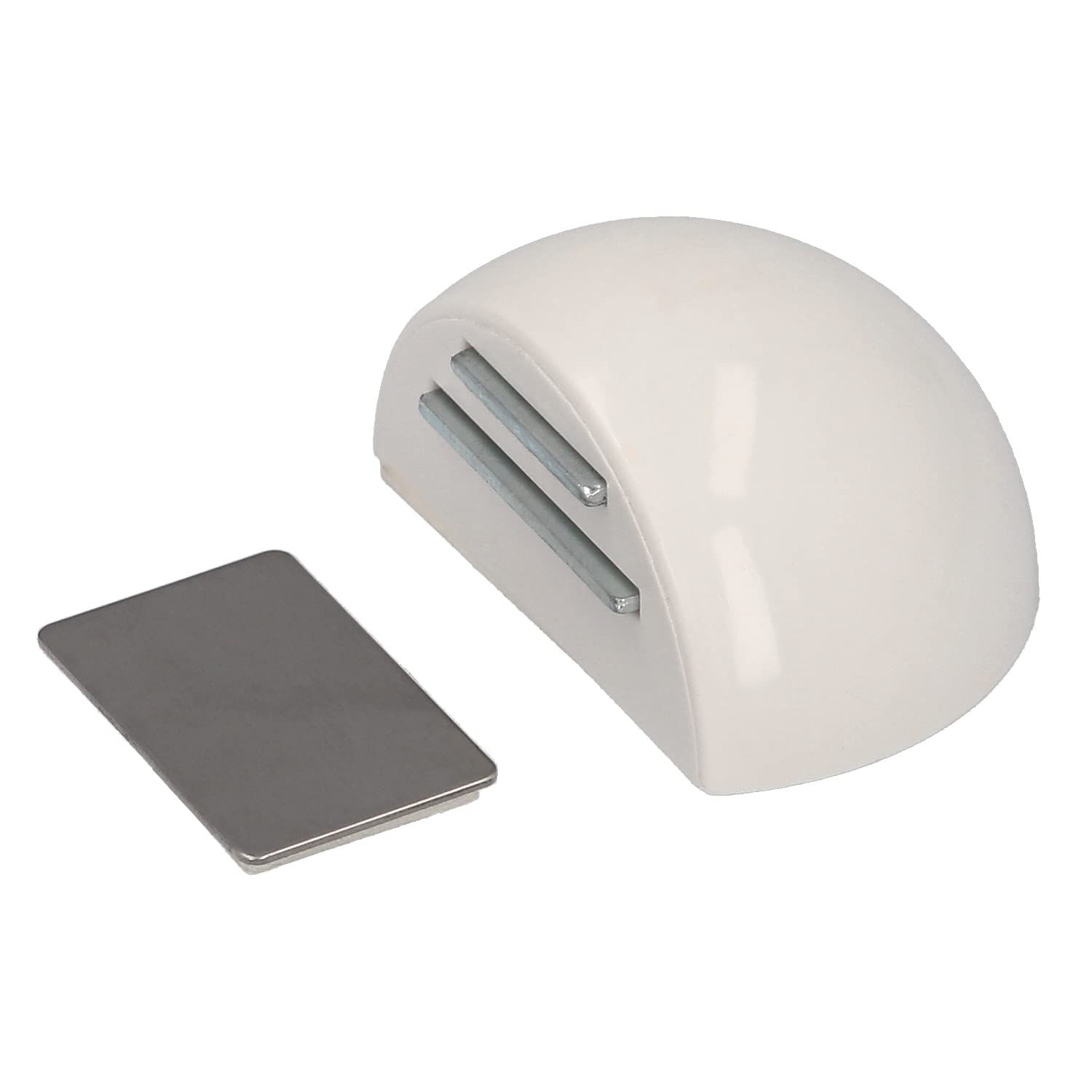 Wolfpack 5320341 - Adhesive Door Stopper with Magnetic retainer, White