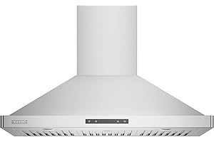 Empava Ducted/Ductless Wall Mount Range Hood 30 Inch, Kitchen Exhaust Stove Vent with Sealed Aluminum Motor Touch & Remote Control, 3-Speed, 500 CFM, Stainless Steel (Charcoal-Filter Sold Separately)