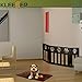 Kleeger Freestanding Folding Dog Gate - For Small Pets. [Paw Deco'r Decorative Design].No Tools Required (Black)