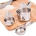 SilverOnyx Measuring Cups Stainless Steel - Premium Heavy Duty - Stackable, 4 Piece Measuring Spoons, Perfect for Cooking, in 1, 1/2, 1/4, 1/8 cup to ml - Set of 4