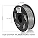 Dikale PLA 3D Printer Filament - 1KG(335m/1099ft) 1.75mm, Dimensional Accuracy +/- 0.02 mm, 1KG Spool 1.75 mm, Light Gray(Suitable for Ender 3 3D Printer etc) …