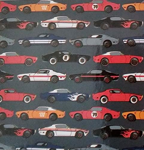 Throw Blanket Vintage Sports Car Racecar Print 50" x 60" - Super Soft!