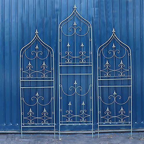 PLHMS 3er Pack Pflanzen-Rankhilfe aus Metall, für den Garten, Rankgitter mit Halter H-96 cm Kletterhilfe, Garten…