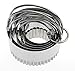 My Kitchen Mate Stainless Steel Heavy Duty Biscuit Cutters with Fluted Edge, Set of 5 - Easy Grip Handles - Best Cutters For Cookies, Scones, Pizza Dough, Bread Dough and English Muffins