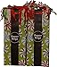 Assorted Christmas Kraft Paper Wine Bags; 12 Designs; Set of 24 Bags (Christmas A)
