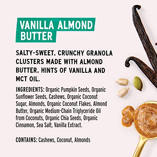 Purely Elizabeth, Vanilla Almond Butter, Keto Granola with MCT Oil