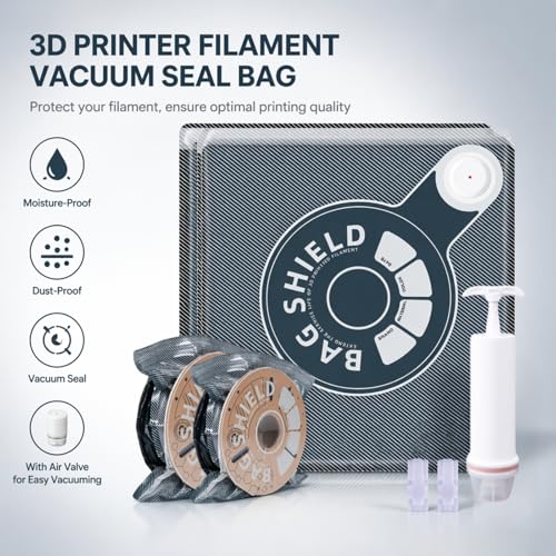 Filament Storage Bags Vacuum Filament Bags PLA Storage 3D Filament Storage Bag for Bambu Lab 3D Filament Vacuum Bags AIR Tight Bags Air Tight Containers Airtight -10 pcs+ Manual Vacuum Pump+2 Clips