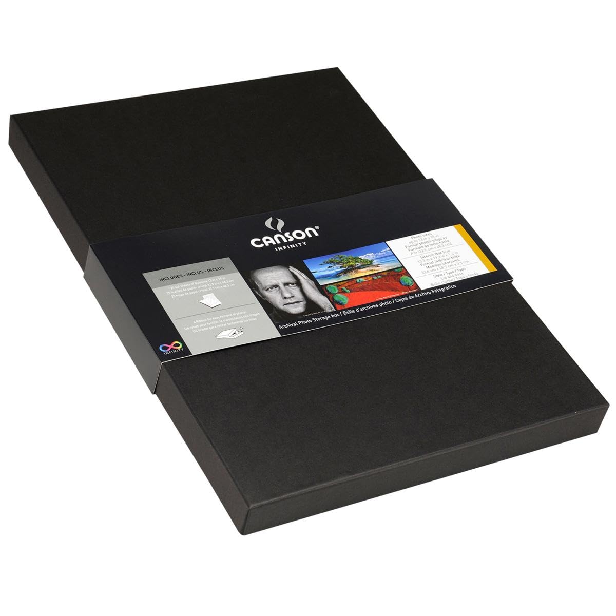 CANSON Archival Photo/Storage 50x35x4cm Box, Black, 1 Box, Ideal for Professional Photographers — image 1