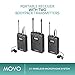 Movo WMIC80 UHF Wireless Lavalier Microphone System with 2 Bodypack Transmitters, Portable Receiver, 2 Lav Mics, and Shoe Mount for DSLR Cameras (330' Range)