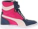 PUMA Women's Sky Wedge LC Fashion Sneaker, Dark Denim-7 B - Medium