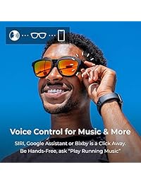 ZUNGLE V2 : Viper, Lentes de sol con audífonos 5.0 Bluetooth de conducción de hueso inalámbricos de oreja abierta, para hombre, micrófono integrado, música, llamadas telefónicas, asistencia AI