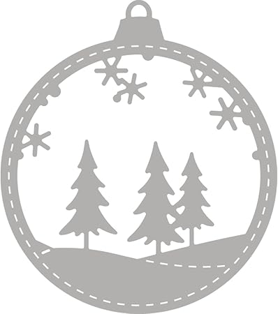 Stencil Stella Di Natale.Rayher Fustella Per Stencil A Forma Di Palla Di Natale 1 7 X 1 X 0 02 Cm Colore Grigio Amazon It Casa E Cucina
