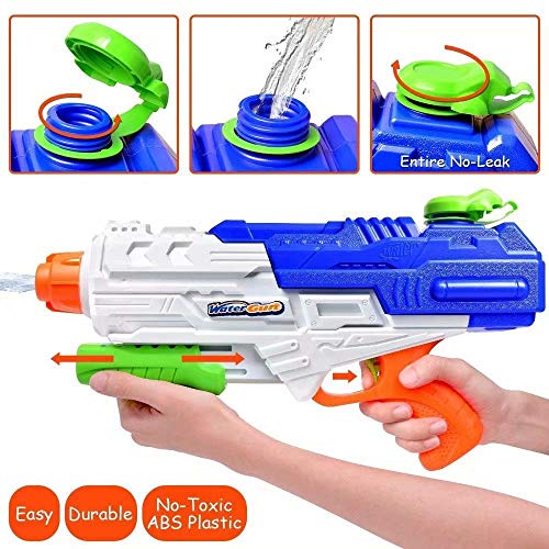 MOMOTOYS Water Gun Toys 2 Pack Water Blasters Super Soaker 1250CC High Capacity Squirt Guns Long Range 35Ft Water Pistol Shooter Pool Party Favors for Kids Adults Game Summer Gift Water Fun Fight Toys