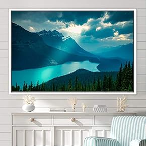 signwin Framed Canvas Wall Art Calming Waters Aerial...