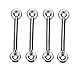 Amarine Made 4pcs Stainless Steel Bimini Top Strap Pad Eye Footman's Loop Heavy Duty for Jeep Corvette,Buggy,Kayak Tie Downs