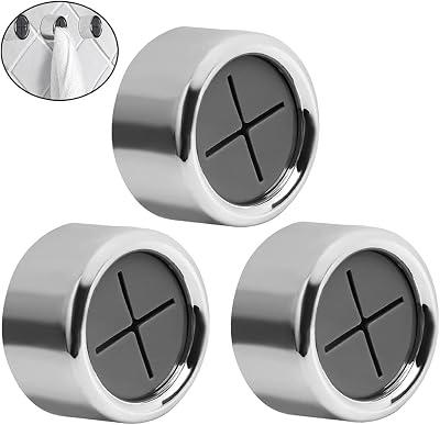 nuoshen 3 Pieces Premium Adhesive Round Towel Holder Set