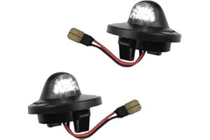 NYTKL 2 PCS Full LED License Plate Light Tag Lamp Assembly, 6000K White Vehicle License Plate Lamp Replacement, Car Tag Light