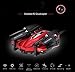 Hobbylane Foldable Drone with Camera, Wifi Remote Control HD Camera 0.3PM FPV Transmission Folding RC Quadcopter, WIFI Go Set Flight Route Mode Headless Mode LED Night Lights (Red)