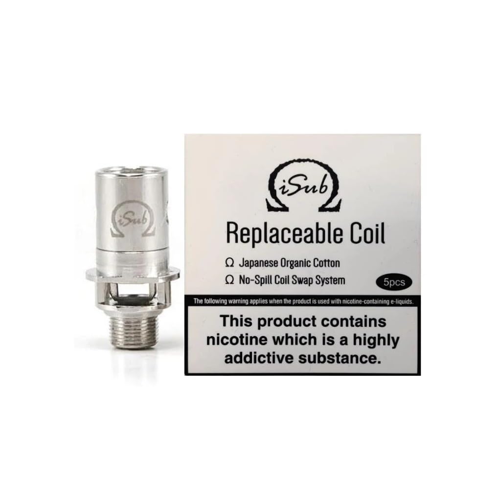 INNOKIN ISUB Replacement Coils, 0.5 ohm, Innokin Vaping Coils, Pack of 5, No Nicotine