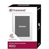 Transcend RDE2 CFExpress Card Type B Reader, USB 3.2 Gen 2x2, Type-C | Aluminum housing, for Photography and Cinematic Experts