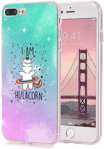 Unicorn iPhone 7 Plus/iPhone 8 Plus Case, Shockproof Protective Transparent Case with Unique Design Slime Thin Ultra light Clear Bumper Silicone Case Personalized Shell Soft TPU Customizable Case