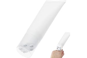 Sunscreen Roller Applicator 7x3 In, Portable Refillable Roller Ball Applicator with Lid & 5 Massage Balls, Leak-Proof Empty R