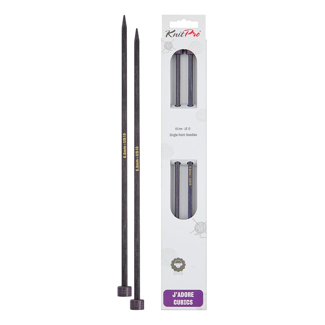 KnitPro J’Adore Cubics Single Pointed Needles 14" (35cm) | 6.00mm
