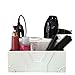 Love Nest Hair Dryer Holder, Hair Dryer Organizer Rack Stand,White Personal Snake PU Leather Ceramic Countertop Hair Styling Storage Chest Station Bathroom Washroom Accessories Storage Organizer Set