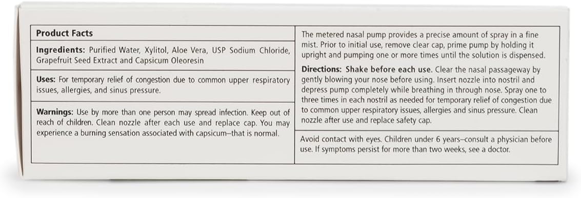 Xlear MAX Natural Xylitol Saline Nasal Spray with Capsicum and Aloe - Fast Acting for Sinus Pressure, Decongestant, Headache, Dry Nose, 1.5 fl oz (Pack of 1)