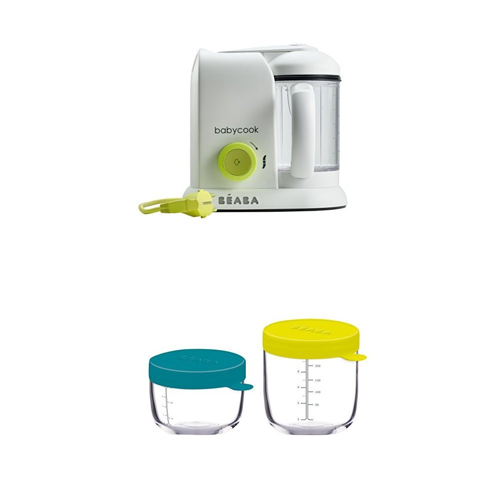 Neon Lot 2 Pots De Conservation En Verre Bleu 150 Ml Neon 250 Ml Beaba Mixeur Cuiseur Babycook Solo Boites De Conservation Bebe Puericulture Centroarco Com
