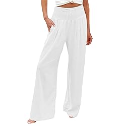 JIOEEH Women's Pants Leg Palazzo Pants for Torn