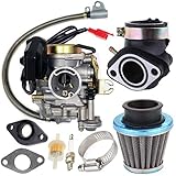 139QMB Carburetor for GY6 50CC 49CC 4 Stroke Scooter Taotao Engine 18mm carb+ Intake Manifold Air Filter by TOPEMAI