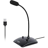 Ko-Star Recording Microphone, Computer PC Podcast Condenser Omnidirectional Mic with Mute Button & LED Indicator for Laptop, Mac, PS4 - Vocal, Podcasting, Skype, YouTube, Streaming (Black)