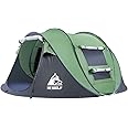 Hewolf 2/4 Person Pop Up Camping Tent,Instant Easy Setup,Waterproof,Automatic Family Tent for Camping,Hiking & Traveling