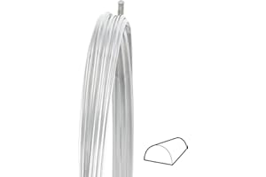 WIREJEWELRY 24 Gauge Half Round Half Hard .925 Sterling Silver Wire - 5FT