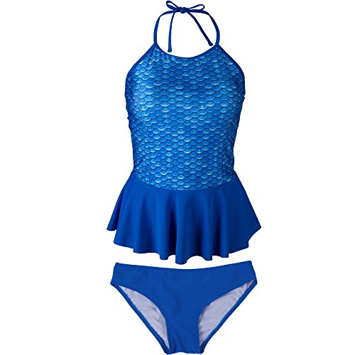 Fin Fun Mermaid Women’s Scale Peplum Tankini Swimsuit Set – Mermaidens Swimwear