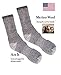 4 Pairs Merino Wool Socks Mens Hiking Socks, MADE IN USA, 77% Wool