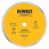 DEWALT DW4760 7-Inch Wet Cutting Continuous Rim Saw Blade with 5/8-Inch Arbor for Ceramic or Tile