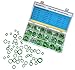 Accessbuy 270 pcs Green Rubber HNBR O-Ring Assortment Kit Automotive for Insulation Gasket Washer Seals Faucet Shower Head/Caddy Car Vehicle Replacement (270 pcs)