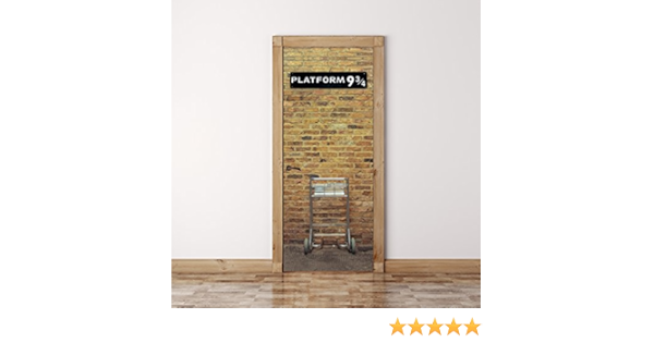 Door Mural Harry Potter Platform 9 3 4 Self Adhesive Door Skin Cover Wrap Amazon Com