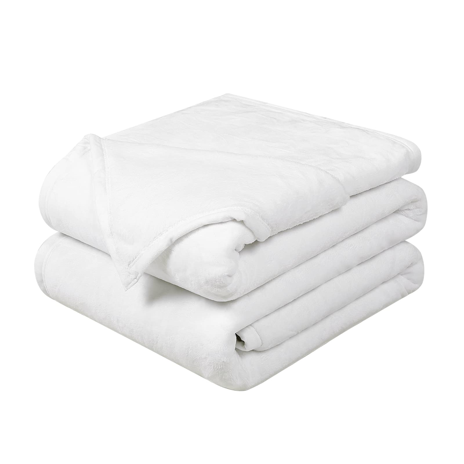 Photo 1 of EASEALND Soft King Size Blanket All Season Winter Warm Microplush Lightweight Thermal Fleece Blankets for Couch Bed Sofa,90x108 Inches,White